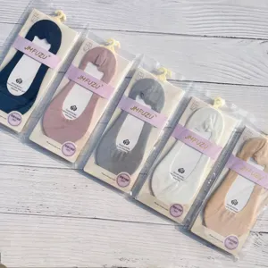 Chaussettes invisibles pour femmes 5 paires respirantes antidérapantes en silicone pour loisirs