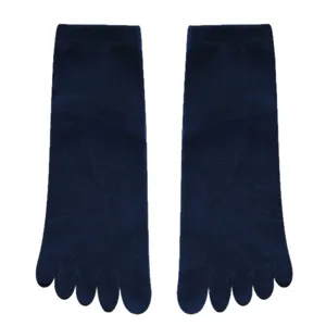 Calcetines de cinco dedos para hombre azul marino algodón transpirable corto vista principal