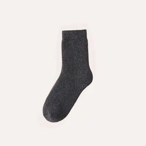 Calzini invernali spessi in lana da uomo donna, calze spugna termiche tinta unita casual.