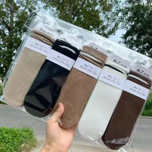 Women knit slouch socks solid color long tube winter fashion hosiery multipack for daily wear