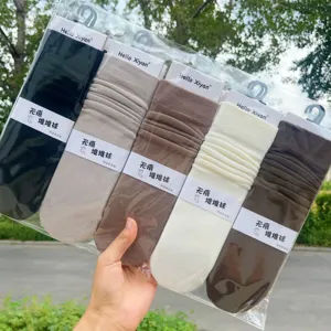 Women autumn winter stack socks solid color casual long hosiery comfortable 5 pairs pack