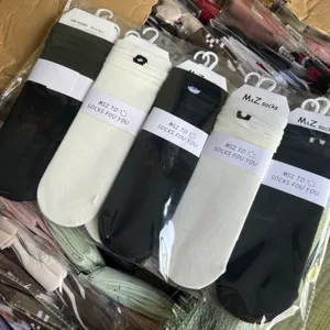 Women fashion solid color stack socks comfortable casual long tube hosiery wholesale