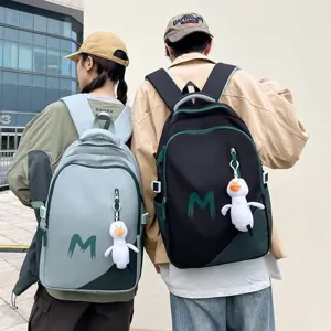 Large Capacity School Backpack For Boys Teens Casual Student Bookbag Lightweight Travel Daypack With Letter Print