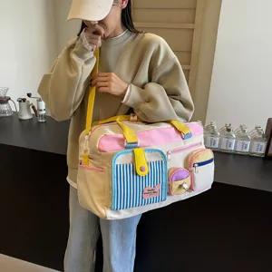 Freizeit Sport Fitness Tasche Damen Reisetasche große Kapazität Nische Stil farbenfroh