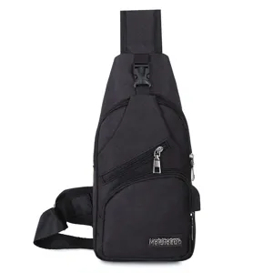 Men chest bag waterproof canvas crossbody shoulder daypack for outdoor sports casual use travel