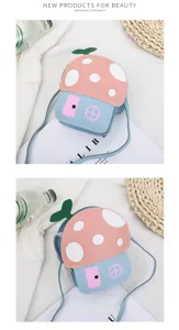 Kids cute mushroom house cross-body bag children fashion cartoon shoulder bag daily use
