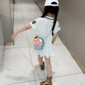 Cute cartoon mushroom house shape children crossbody bag for girls, perfect summer fashion accessory.