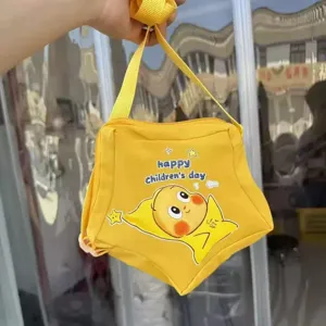 Cute yellow star children crossbody bag, ideal for daily outdoor activities and storage.