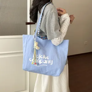 Borsa shopper in tela casual stile coreano grande capacità per donna lavoro quotidiano