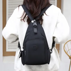 Lightweight waterproof Oxford cloth convertible backpack and chest bag for daily use.