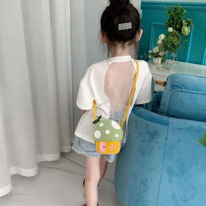 Cute cartoon mushroom house crossbody bag for little girls, sweet summer shoulder bag style.
