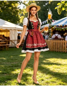Robe Dirndl traditionnelle allemande Oktoberfest costume bavarois de bonne qualite.