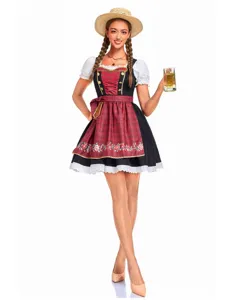 Costume de robe dirndl bavaroise de festival de biere allemande pour femme de carnaval.
