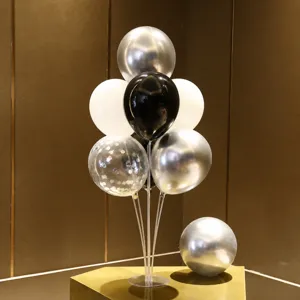 Black silver balloon table stand kit set birthday party classroom celebration decor