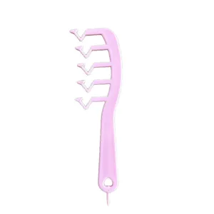 Z-fold hair comb for root fluffing and bang styling, portable plastic hair styling tool main view