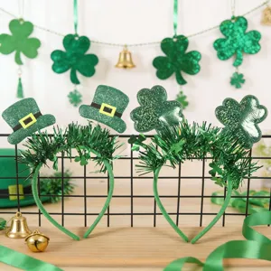 St. Patricks Tag Gruenes Kleeblatt Haarreif Festival Party Kostuem Haarschmuck Dekor