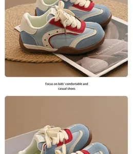 Chaussures de sport décontractées pour enfants semelle souple antidérapante baskets