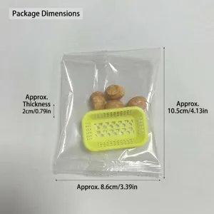 Dollhouse miniature vegetable washing basket set with tiny potato models for home decoration.