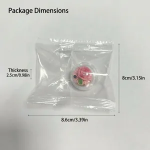 Miniature dollhouse food cover DIY craft accessory packaged with clear bag for desktop decor