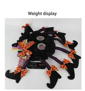 Halloween mehrbeinige Spinne Türhänger Plüsch Stoff Dekoration mit Hexenstiefeln für Party.