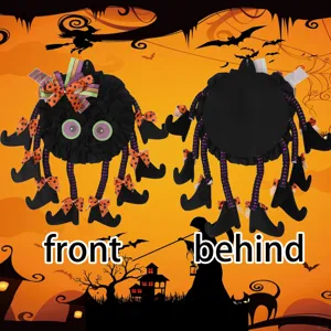 Halloween hängende Spinnen Dekoration Stoff Tür Kranz mehrbeinige gruselige Party Deko