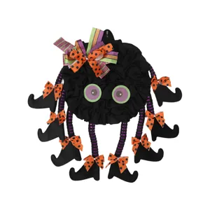 Halloween Spinne Türhänger Stoff Dekoration Kranz für Party Setup Hauptansicht Design.