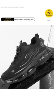 Zapatos de seguridad transpirables para hombre con suela de aire antideslizante para trabajo