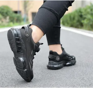Zapatos de seguridad de hombre transpirables con cojín de aire anti smash antideslizantes