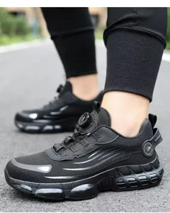 Zapatos de seguridad transpirables para hombres con colchón de aire, calzado de trabajo.