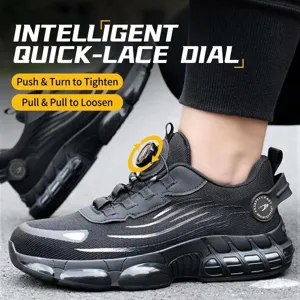 Zapatos de seguridad hombre transpirables antiperforacion zapatillas de trabajo con giro.