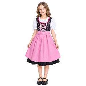 Robe dirndl bavaroise pour fille, costume traditionnel d'Oktoberfest pour fêtes.