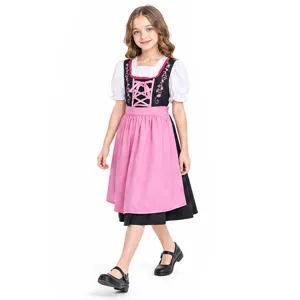 Enfant Traditionnelle Robe Dirndl Bavarois Allemand Oktoberfest Costume Fille Tenue