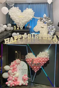 Macaron balloon arch set for birthday party, wedding proposal and romantic event decor.