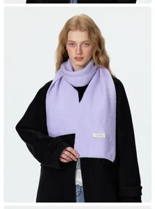 Autunno inverno sciarpa lavorata a maglia tinta unita morbida calda lunga coppia moda comoda