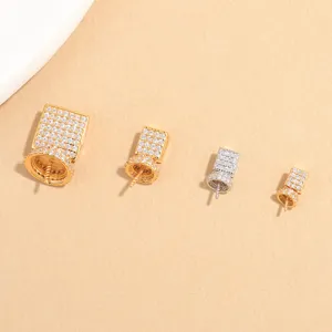 Dettagli gancio ciondolo quadrato zircone micro-incassato argento S925 per gioielli fai da te