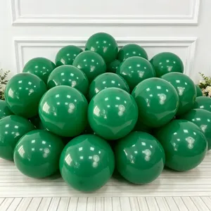 Ballons de forêt vert foncé, ballons en latex rétro épais pour décoration de fête et anniversaire.