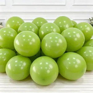 Ballons en latex vert rétro épais macaron décoration de fête pour anniversaire mariage
