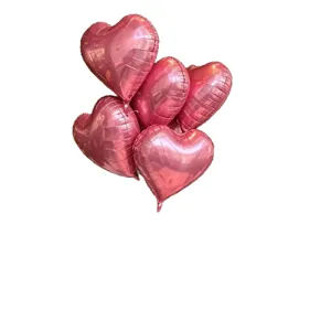 Set van roze hart folieballonnen voor romantische huwelijk verjaardag aanzoek feest decoratie