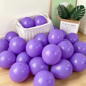 Purple latex balloons for party decoration, wedding, birthday, and festival celebrations.