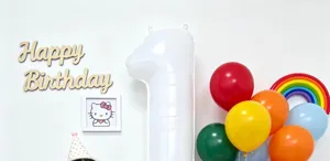 40 inch number 1 foil balloon white for birthday party decoration kids celebration supplies
