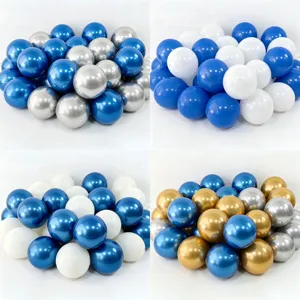 Blue Birthday Party Latex Balloons Metallic And Matte Balloon Arch Kit For Baby Shower Anniversary Celebration Party Decoration