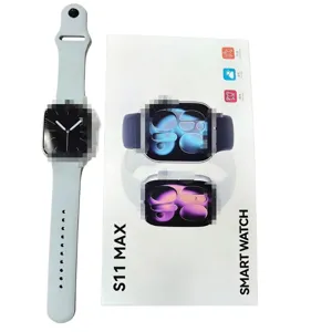 S11 MAX smartwatch square touch screen sport fitness silicone strap digital watch