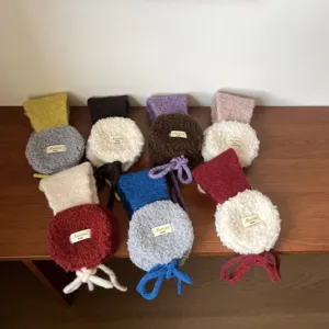 Kinder Winter Plüsch Ohrenschützer bunte Lammfell Ohrwärmer Baby Jungen Mädchen kuschelig