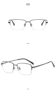 Metall Brillenfassung, quadratische Blaulichtfilter Brille fur Geschafts Pendeln.