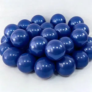 Dark blue party balloons set for birthday decorations, glossy surface, premium quality.