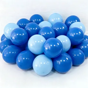 Blue party balloons set for birthday decorations, baby shower, and festive celebration decor.