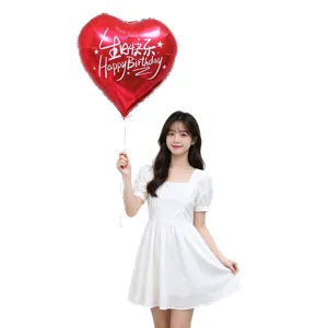 18 inch red heart foil balloon birthday party decoration helium ballooning for sweet girls
