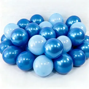 Blue metallic latex balloons set for birthday party baby shower wedding celebration decoration