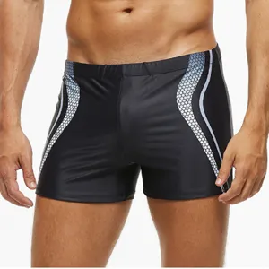 Herren Badeshorts mit geometrischem Wabeneinsatz schnelltrocknende Badehose fur Strand