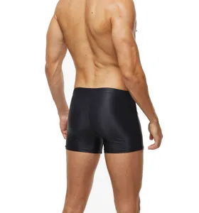 Herren schwarze Badehose professionell sportliche Boxershorts für Strand Schwimmen Thermen